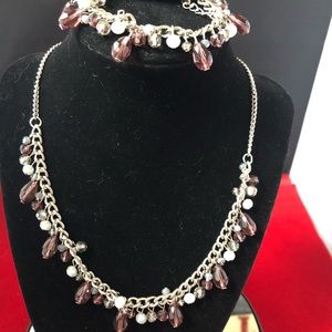 Matching Necklace earrings and bracelet